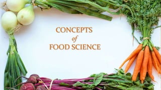 CONCEPTS
of
FOOD SCIENCE
 