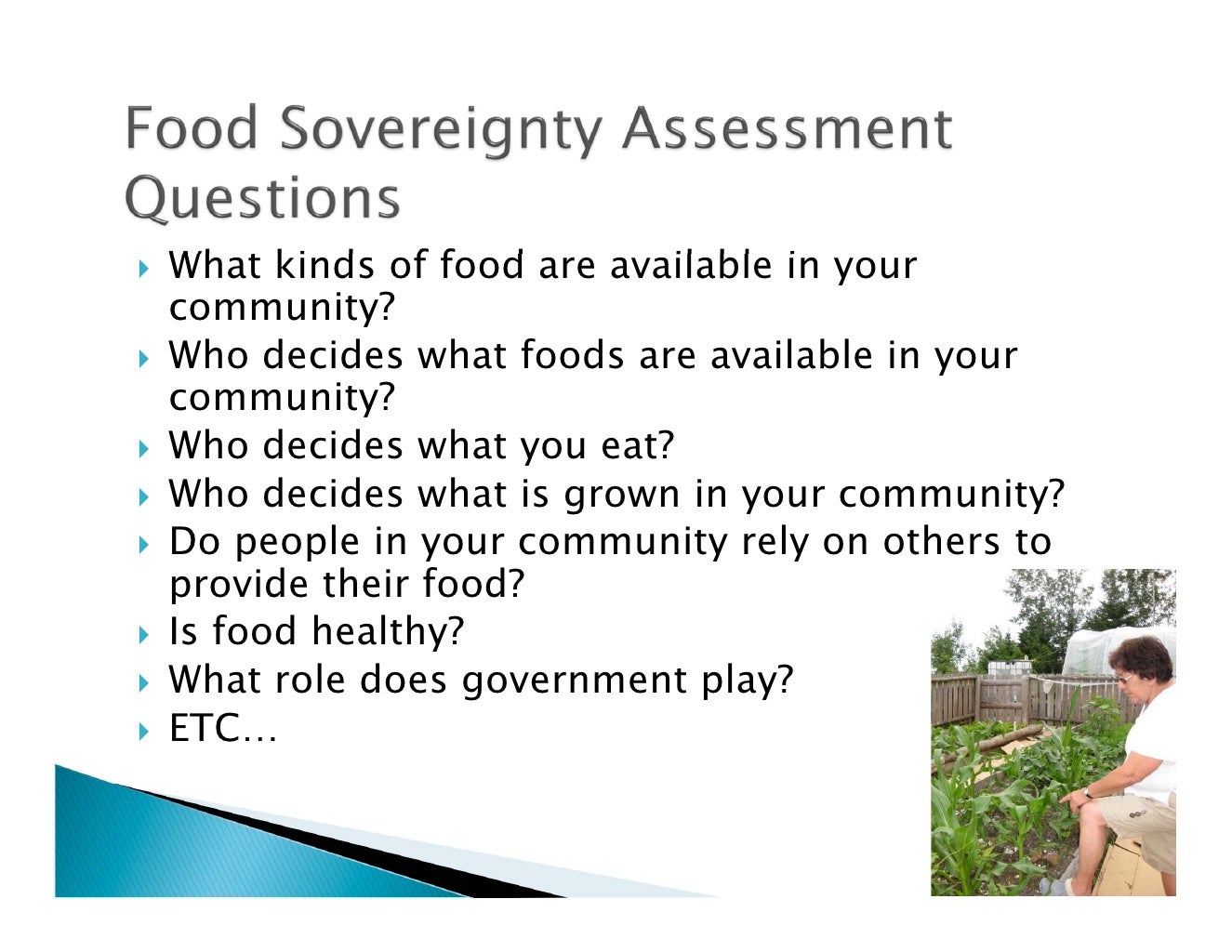 Food sovereignty and right to food