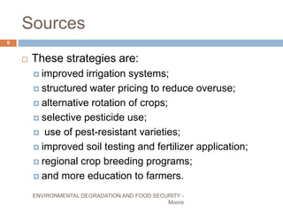 Food security and environmental degradation | PPTX