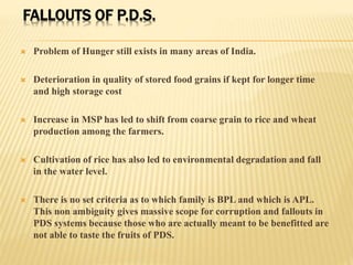 Pds System Food security and public distribution system | PPTX