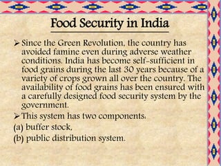 Food Security in India class 9 CBSE