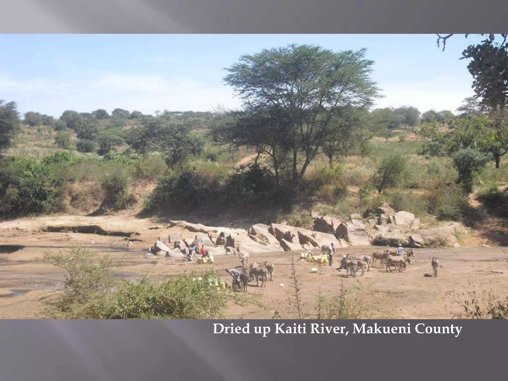 Dried up Kaiti River, Makueni County
