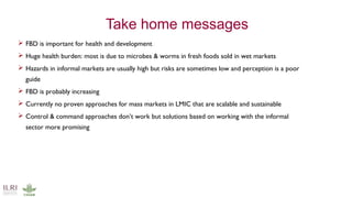 No food security without food safety: Lessons from low- and middle-income countries