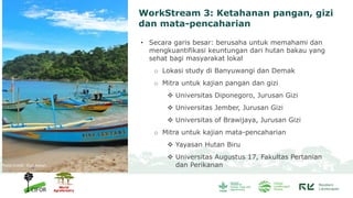 Workstream 3: Food security, nutrition, and livelihoods