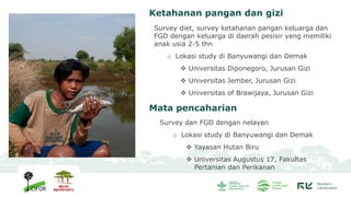 Workstream 3: Food security, nutrition, and livelihoods