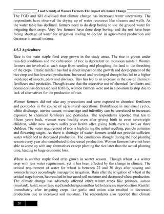 Food security of women farmers: the impact of climate change | PDF
