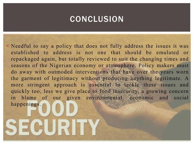 presentation on food security