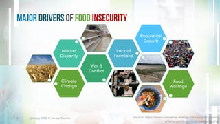 Major Drivers of Food Insecurity
January 2023. © Xeraya Capital.
8
Climate
Change
War &
Conflict
Market
Disparity
Lack of
Farmland
Population
Growth
Food
Wastage
Source: https://www.conserve-energy-future.com/causes-
effects-solutions-food-insecurity.php
