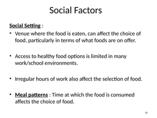 Comprehensive Analysis of Factors Influencing Food Habits and Selection ...