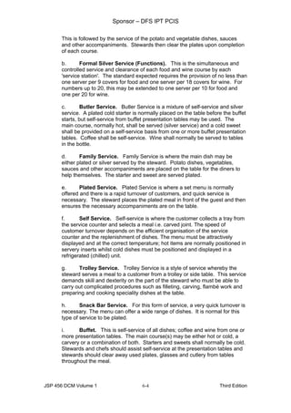 Food and beverage service