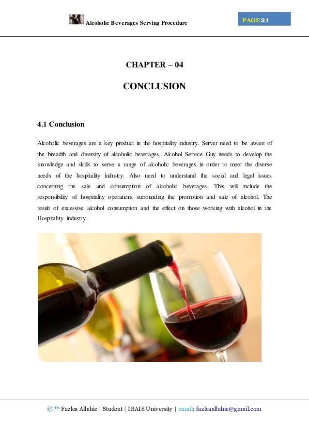 Alcoholic Beverage Serving Procedure