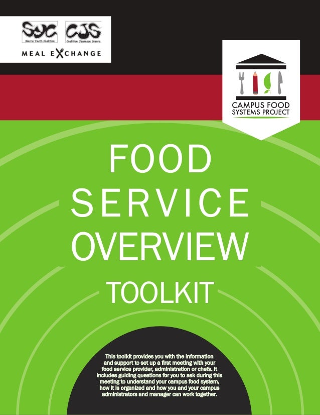 Food Service Overview Toolkit