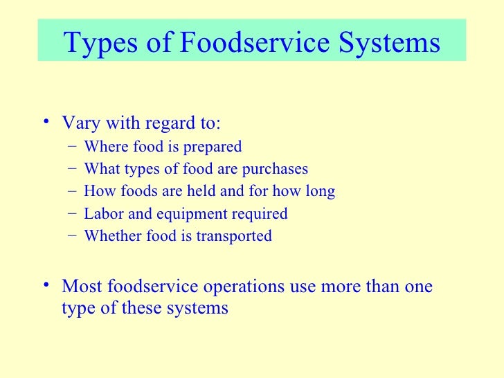 Foodservice systems2