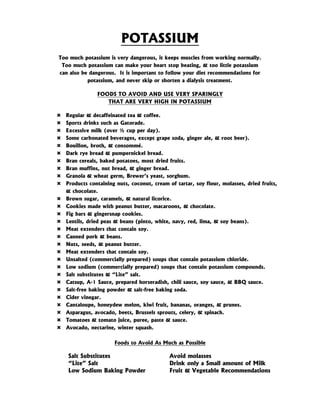 Foods high in potassium content | PDF