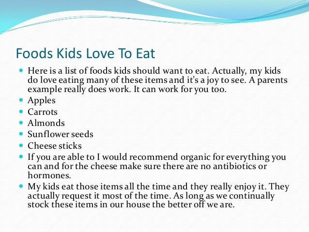 Foods Kids Love To Eat