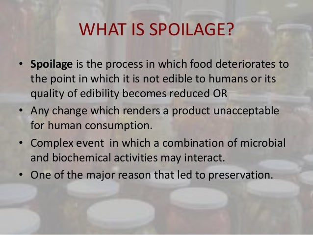 Food Spoilage