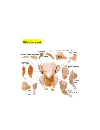 Different cuts of poultry
 