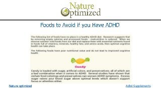 Nature optimized Adhd Supplements
 