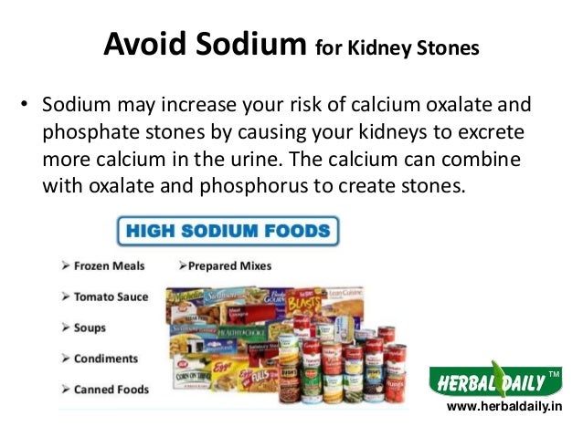 Kidney Stone Diet Food List