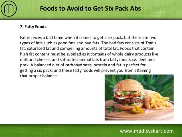 Foods to Avoid to Get Six - Pack Abs