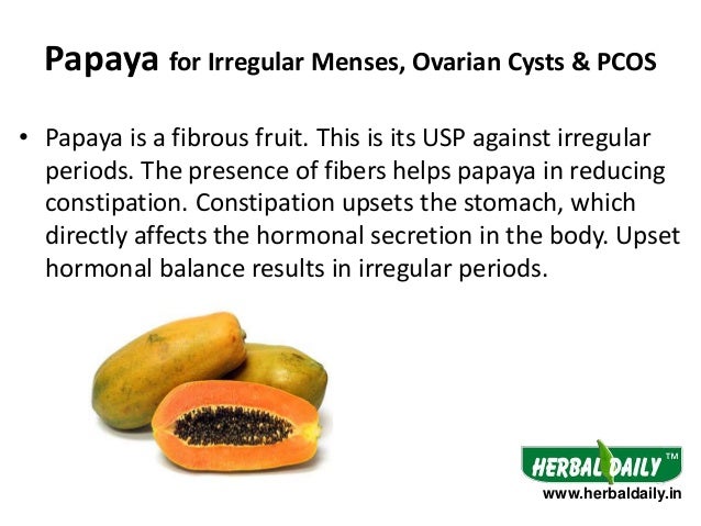 Period papaya irregularities for 