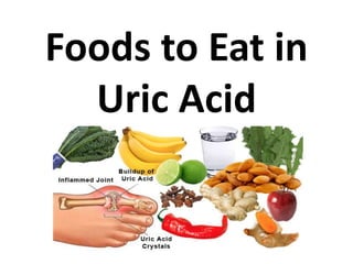 Foods to Eat in
Uric Acid
 