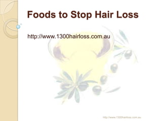 Foods to stop hair loss