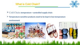 What is Cold Chain?
 Cold Chain: temperature—controlled supply chain
 Temperature-sensitive products need to be kept in low-temperature
environment
Group 11 28
ECLT 5710 Distributed and Mobile Systems
 