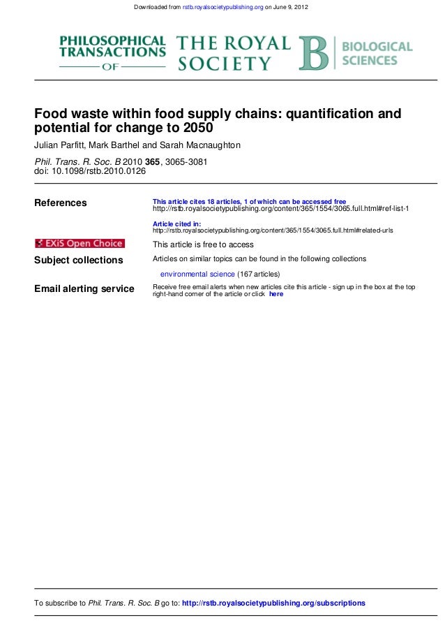 food supply chain waste