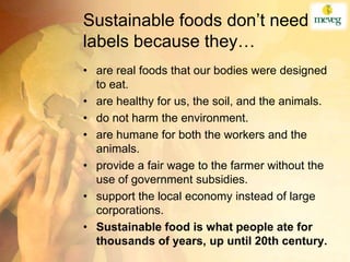 Food sustainability