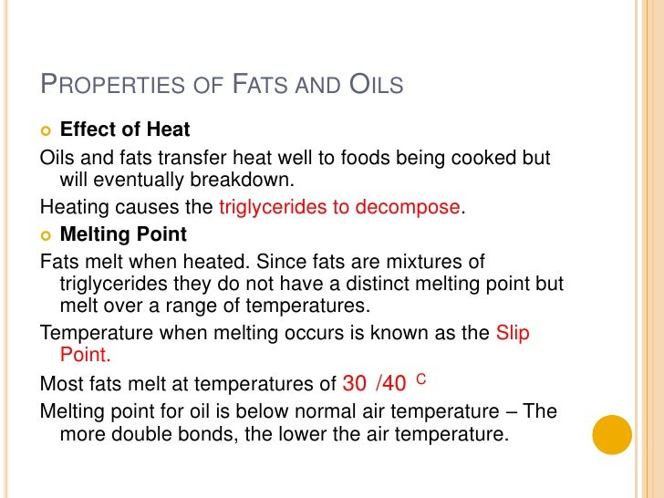 Food technology Lipids