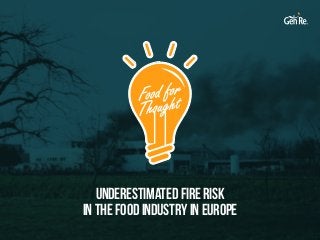 Underestimated Fire Risk
in the Food Industry in Europe
 