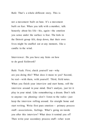 Food TruckCreate ConceptInterview Prospective Cust