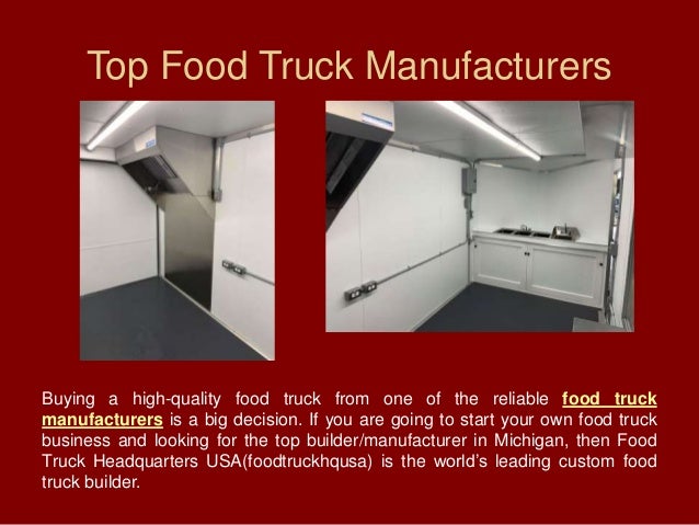 Top Food Truck Manufacturers In Michigan