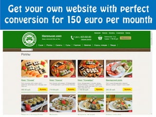 Get your own website with perfect
conversion for 150 euro per mounth
 