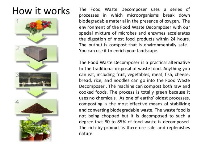 Food waste decomposers - reduce in 24 hrs