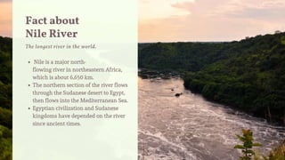 The Ecosystem in Nile River Basin