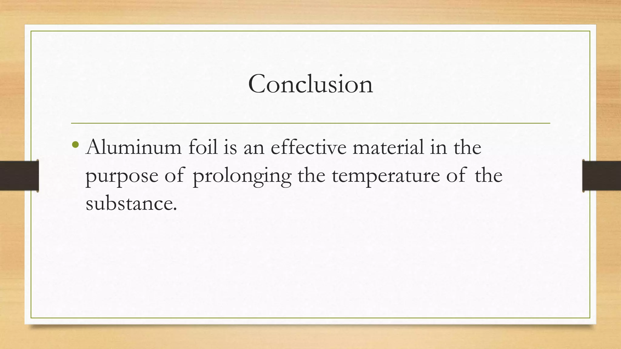 aluminum foil vs. plastic | PPTX