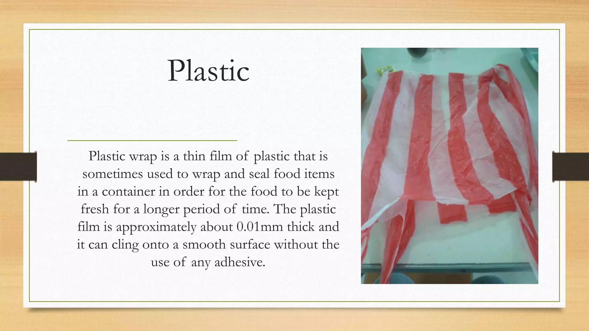 aluminum foil vs. plastic | PPTX