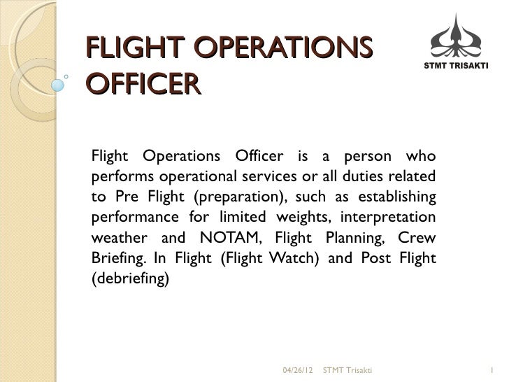 Foo flight Operation Officer foo-flight-operation-officer