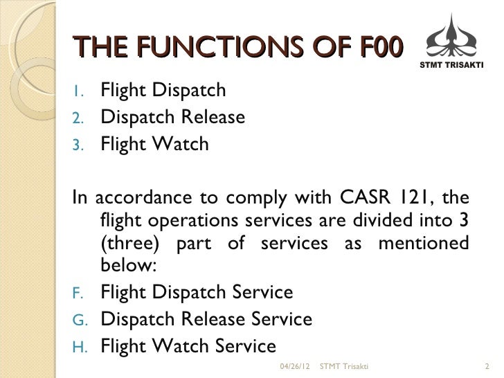 foo flight operation officer flight operation