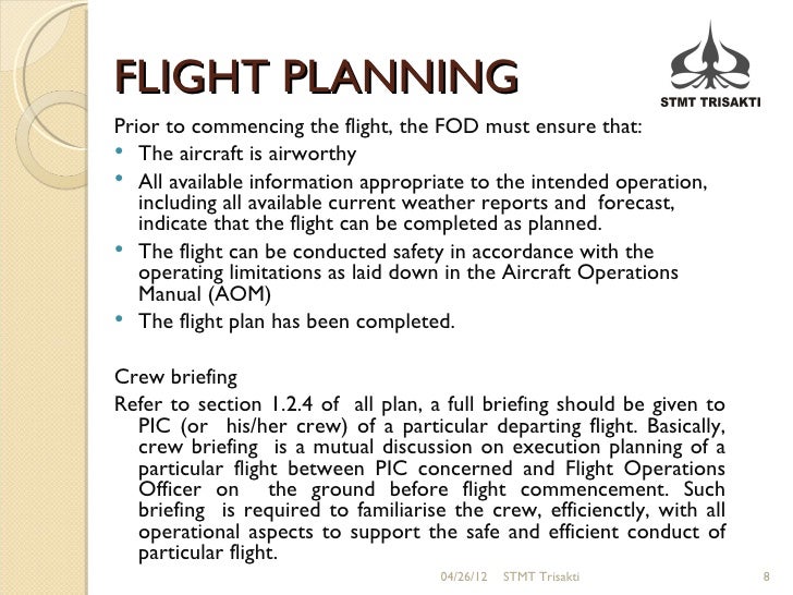 foo flight operation officer flight operation