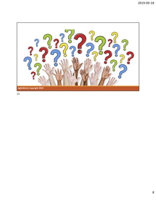 2019-09-18
8
AgileWorks Copyright 2019
15
 