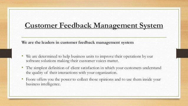 Top Customer Feedback Management System Company