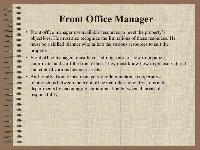 Organigrama De Funciones En Front Desk