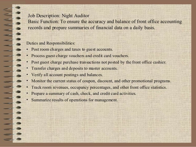 Organigrama De Funciones En Front Desk