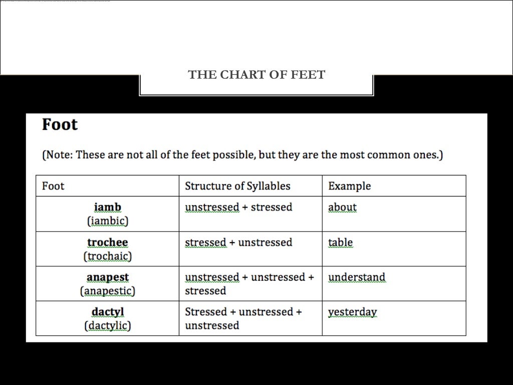 Foot and Meter in Poetry