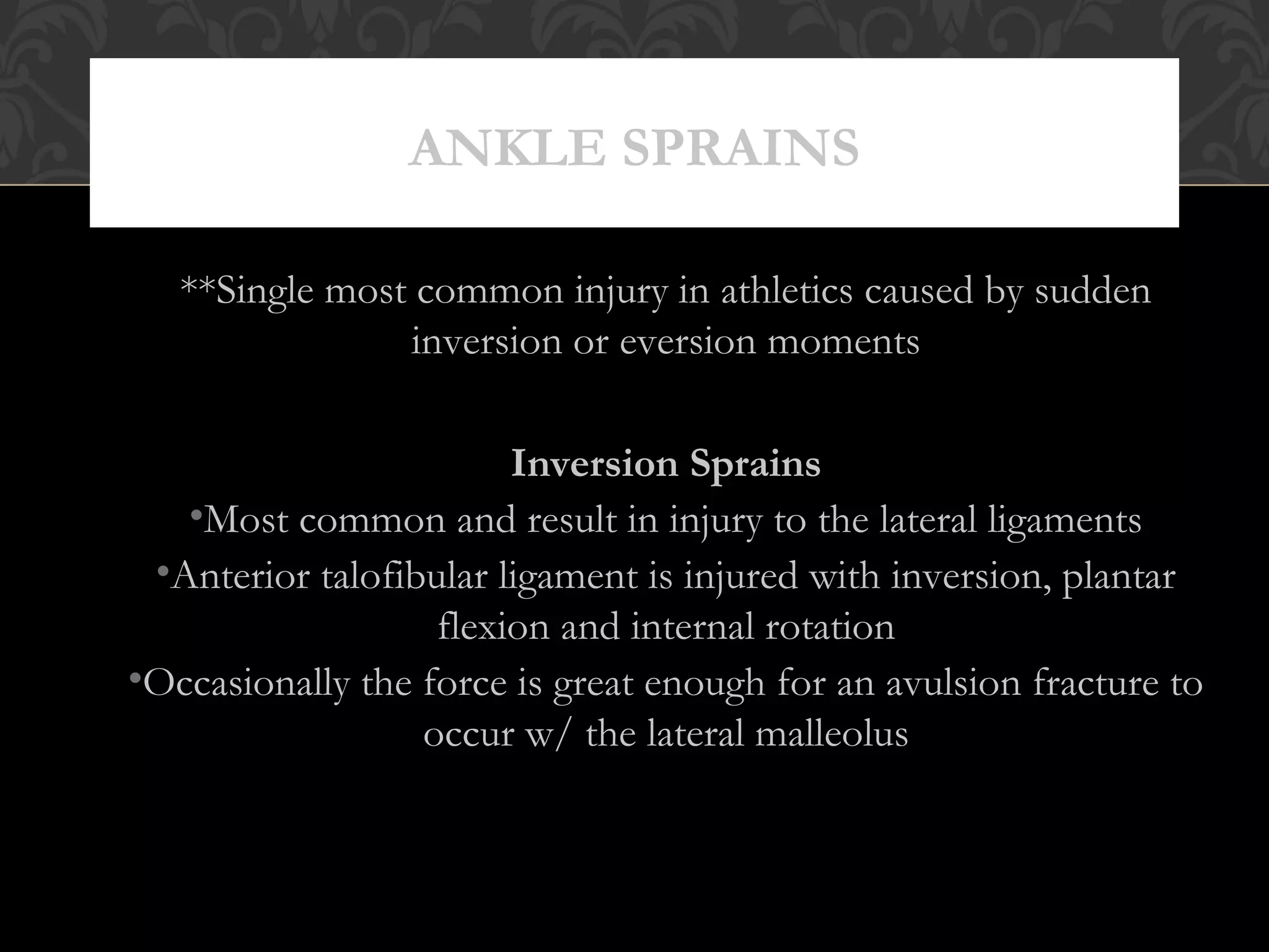 Foot, ankle, lower leg s12 | PPT