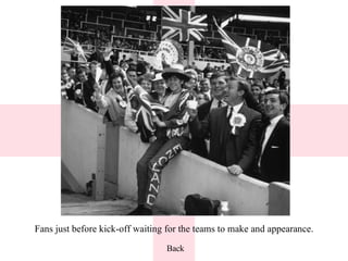 Back Fans just before kick-off waiting for the teams to make and appearance. 