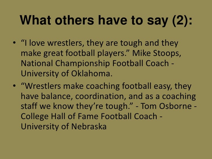 Football And Wrestling